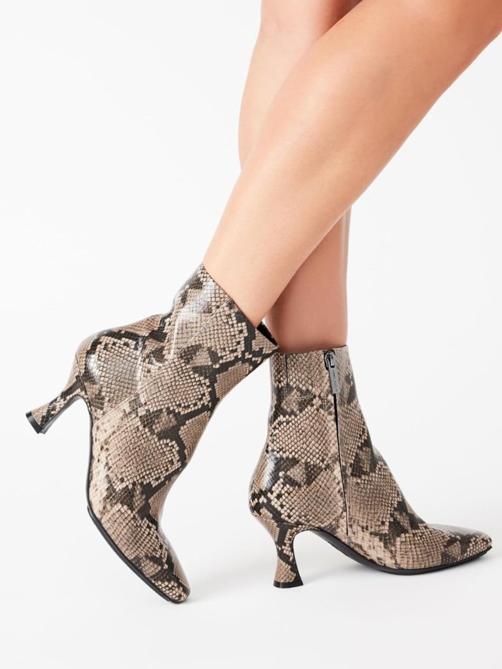 ANNE KLEIN Pablo Bootie In Faux Snakeskin, 7.5